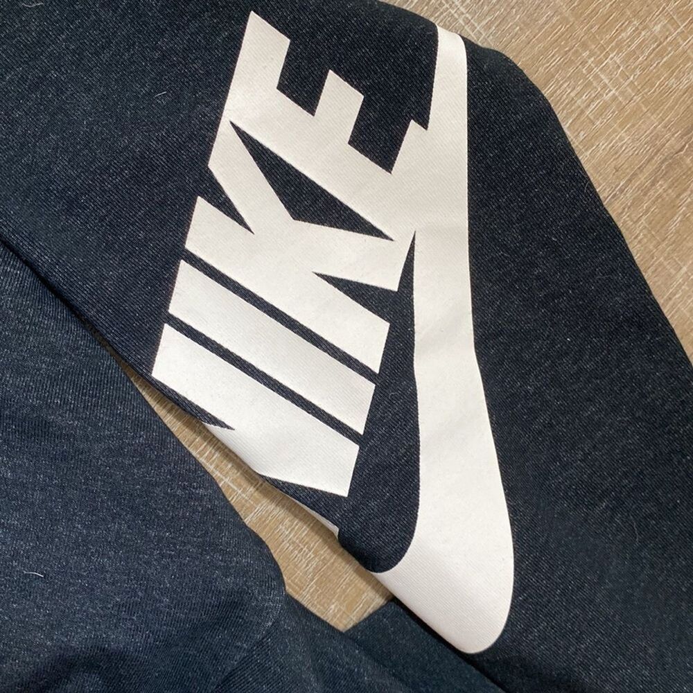 Y2K Vintage NIKE Swoosh Logo Leggings Dark Gray Womens Small Midrise 7/8 Run Gym - Picture 5 of 10